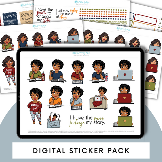 Plan Your Success - Cassie - Natalie - Keisha - Digital Sticker Pack -  Digital GoodNotes Sticker
