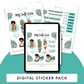 Mindful Self-Care Digital Sticker Pack - Cassie - Digital GoodNotes - Digital Stickers