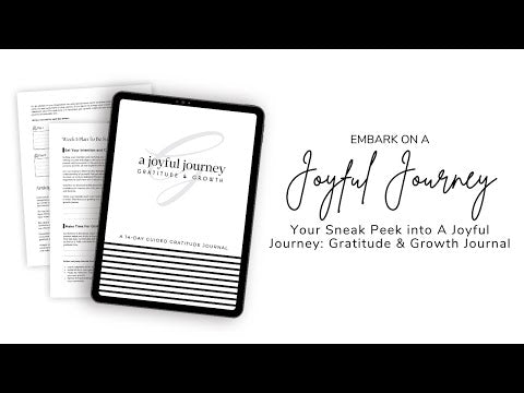 A Joyful Journey: Gratitude and Growth - Instant Digital and Printable Download Journal